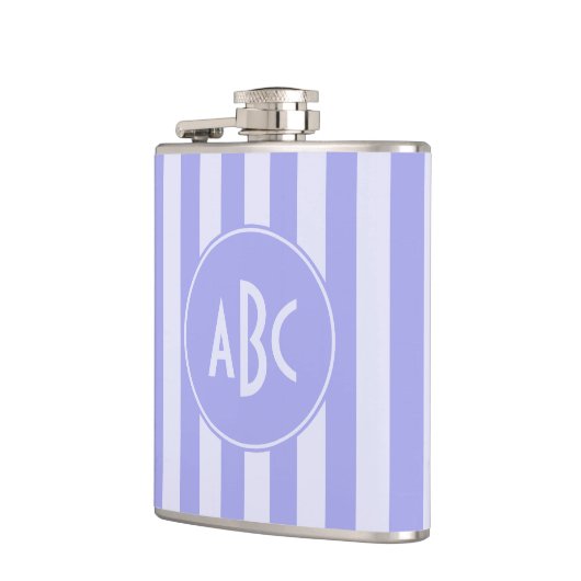 Monogrammed Lavender Stripes Heupfles (Links)