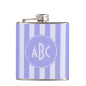 Monogrammed Lavender Stripes Heupfles (Voorkant)