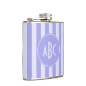 Monogrammed Lavender Stripes Heupfles (Rechts)