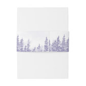 Monogrammed Lavender Winter Forest Wedding Uitnodigingen Wikkel (Achterkant Voorbeeld)