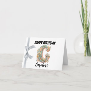 Monogrammed letter "C" Gelukkige Verjaardag Kaart