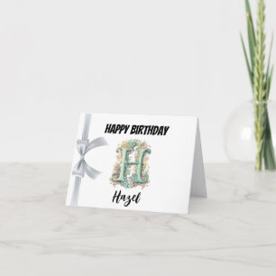 Monogrammed letter "H" Gelukkige Verjaardag Kaart