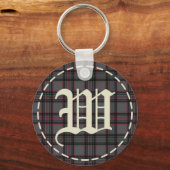 Monogrammed Letter W Sleutelhanger (Voorkant)