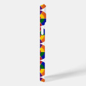Monogrammed LGBT Pride Geometric Rainbow Pattern Case-Mate iPhone Case (Achterkant / Rechts)