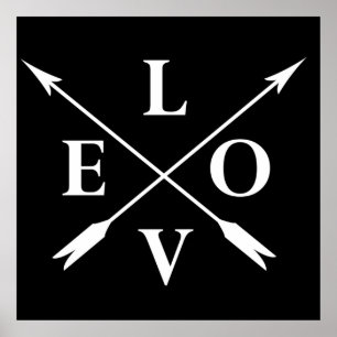 monogrammed liefde poster