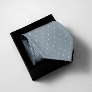 Monogrammed Light Blue Stropdas