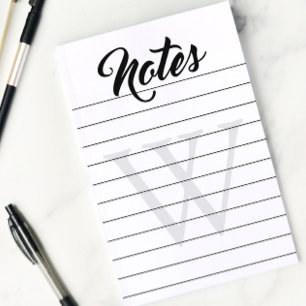 Monogrammed Lined Notes