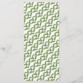 Monogrammed Lucky in Love Shamrock Menu Mariage (Dos)
