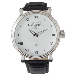 Monogrammed luxehorlogekgift voor de verjaardag va horloge