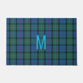 Monogrammed MacThomas Tartan Plaid Door Mat (Voorkant)