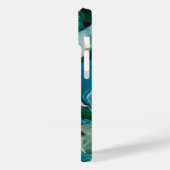 Monogrammed Marmeren Harsontwerp Case-Mate iPhone Case (Achterkant / Links)