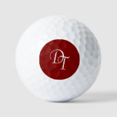 Monogrammed - maroon golfballen (Voorkant)