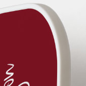 Monogrammed Maroon Pickleball Paddle (Links Detail)