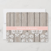 Monogrammed Mason Jar Pink Hydrangea Wedding Kaart (Achterkant)