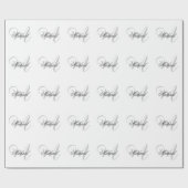 Monogrammed minimalist Plain Modern Cadeaupapier (Vlak)