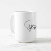 Monogrammed minimalist Plain Modern Koffiemok (Voorkant links)