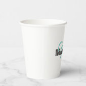 Monogrammed minimalist Plain Modern Papieren Bekers (Rechts)