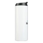 Monogrammed minimalist Plain Modern Thermosbeker (Gedraaid links)