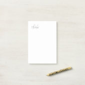 Monogrammed minimalistisch effen moderne naam post-it® notes (Op bureau)
