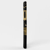 Monogrammed Mobiele Telefoon Case Zwart Goud (Achterkant/rechts)