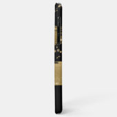 Monogrammed Mobiele Telefoon Case Zwart Goud (Achterkant/links)