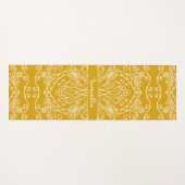 Monogrammed Modern Elegant Yellow Yogamat (Voorkant (horizontaal))