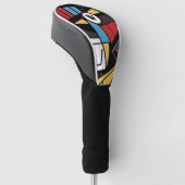 Monogrammed Modern Geometrisch Abstract Golfheadcover (Schuin)