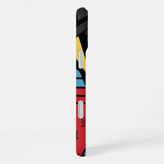 Monogrammed Modern Geometrisch Abstract iPhone Hoesje (Rechterkant)