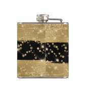 Monogrammed Modern Glitter Script Heupfles (Achterkant)