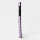 Monogrammed Modern Grey and Lila Lattice Pattern Case-Mate iPhone Case (Achterkant/links)