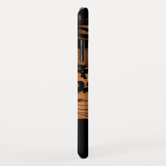 Monogrammed Modern Koperen Script Case-Mate iPhone Case (Achterkant/rechts)