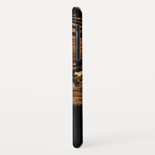 Monogrammed Modern Koperen Script Case-Mate iPhone Case (Achterkant/links)