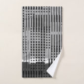 Monogrammed Modern Luxury Grey Abstract Bad Handdoek (Handdoek)