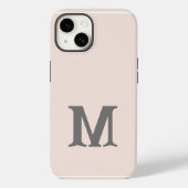 Monogrammed Modern Plain Initiaal Case-Mate iPhone Case (Achterkant)