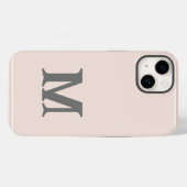 Monogrammed Modern Plain Initiaal Case-Mate iPhone Case (Achterkant (horizontaal))