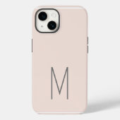 Monogrammed Modern Plain Initiaal Case-Mate iPhone Case (Achterkant)
