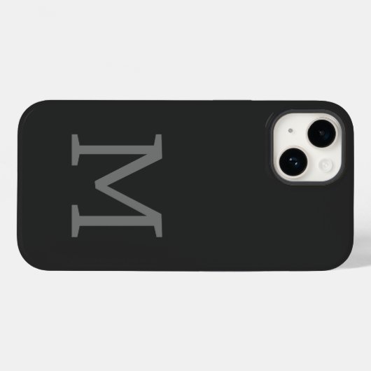Monogrammed Modern Plain Initiaal Case-Mate iPhone Case (Achterkant (horizontaal))