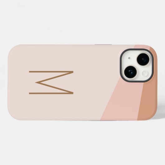 Monogrammed Modern Plain Initiaal Hoesje-Mate Case-Mate iPhone Case (Achterkant (horizontaal))