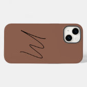 Monogrammed Modern Plain Initiaal Script Case-Mate iPhone Case (Achterkant (horizontaal))