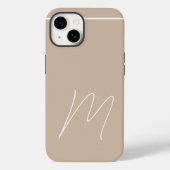 Monogrammed Modern Plain Initiaal Script Case-Mate iPhone Case (Achterkant)