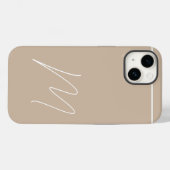 Monogrammed Modern Plain Initiaal Script Case-Mate iPhone Case (Achterkant (horizontaal))