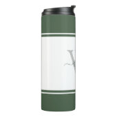 Monogrammed Modern Script Evergreen Thermosbeker (Gedraaid links)