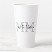 Monogrammed Moderne Handschrifsnaam Initialen Latte Mok (Voorkant)
