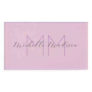 Monogrammed Moderne Handschrifsnaam Initialen Naambadge