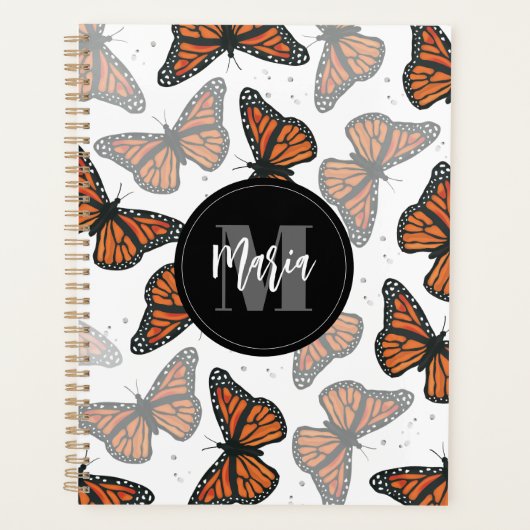 Monogrammed moderne Monarch Butterfly (Devant)