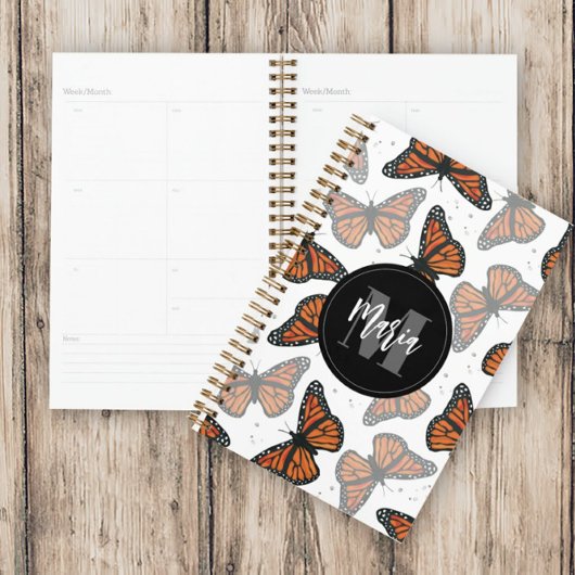 Monogrammed moderne Monarch Butterfly