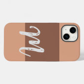Monogrammed Moderne platte Initialen pasta Case-Mate iPhone Case (Achterkant (horizontaal))
