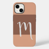 Monogrammed Moderne platte Initialen pasta Case-Mate iPhone Case (Achterkant)