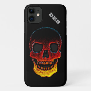 Monogrammed Molten Lava LOOK Skull iPhone 1 Hoesje