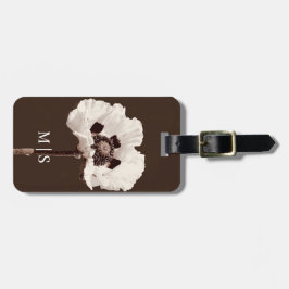 Monogrammed Mooie Witte Montana Wildflower Bagagelabel